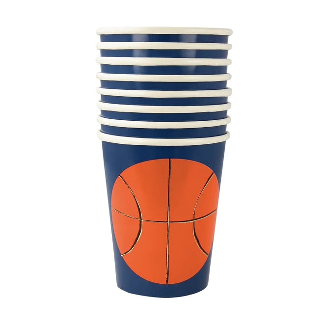 BASKETBALL CUPS Meri Meri Cups Bonjour Fete - Party Supplies