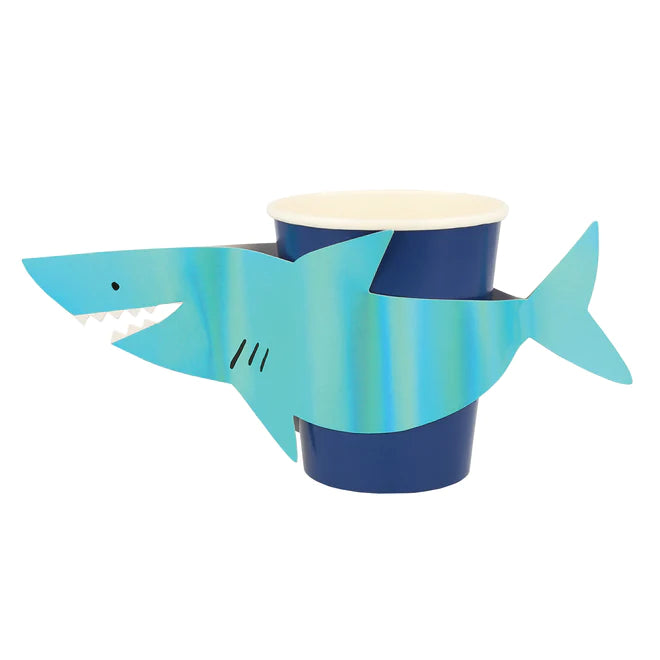 SHARK CUPS Meri Meri Garlands & Banners Bonjour Fete - Party Supplies