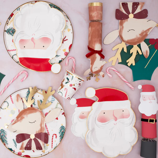 FESTIVE HOLIDAY CUPS BY MERI MERI Meri Meri Christmas Holiday Party Supplies Bonjour Fete - Party Supplies