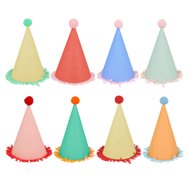 COLORFUL PARTY HATS Meri Meri Cake Topper Bonjour Fete - Party Supplies