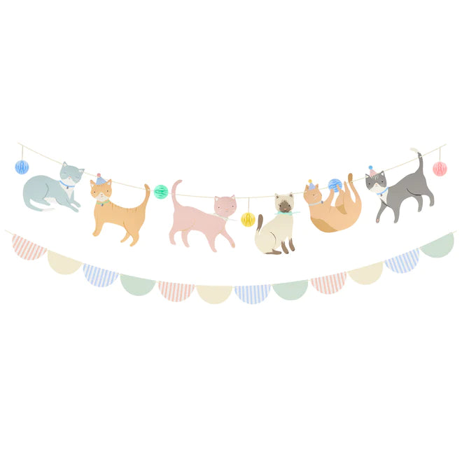 KITTEN GARLAND Meri Meri Cups Bonjour Fete - Party Supplies