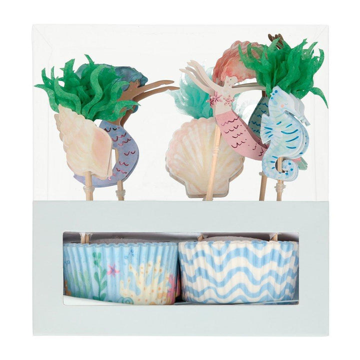 MERMAID CUPCAKE KIT Meri Meri Cupcake Kit Bonjour Fete - Party Supplies