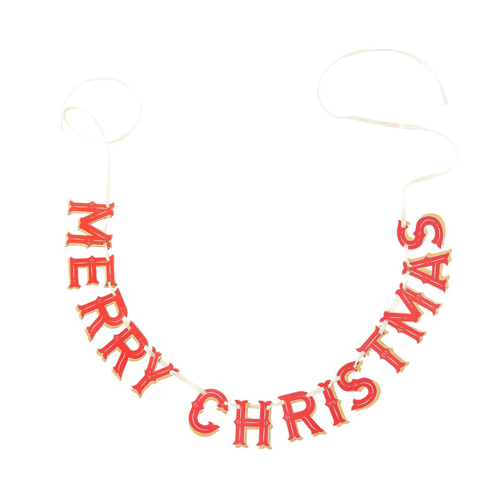 BELIEVE MERRY CHRISTMAS BANNER My Mind’s Eye Christmas Holiday Party Decorations Bonjour Fete - Party Supplies