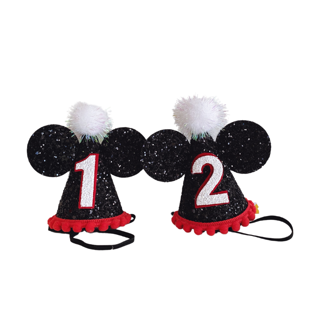 MINI MICKEY MOUSE BIRTHDAY HAT Little Blue Olive Bonjour Fete - Party Supplies