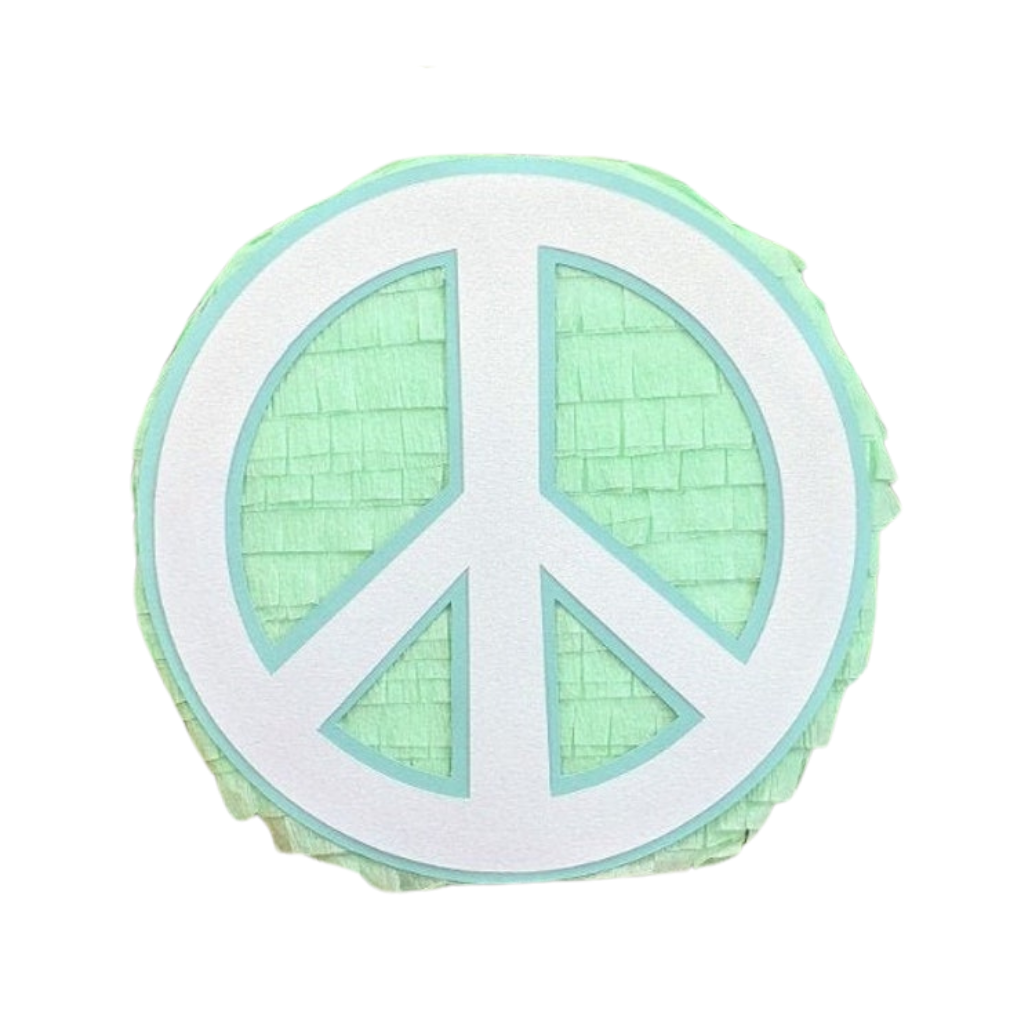 MINI PEACE SIGN HANDMADE PIÑATA FAVOR - BLUE Lula Flora Mini Pinatas Bonjour Fete - Party Supplies