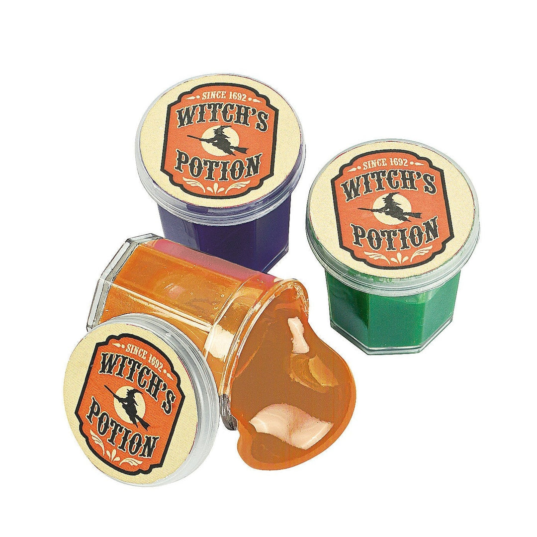 MINI WITCH'S POTION TUB OF SLIME Fun Express Halloween Party Favors Bonjour Fete - Party Supplies