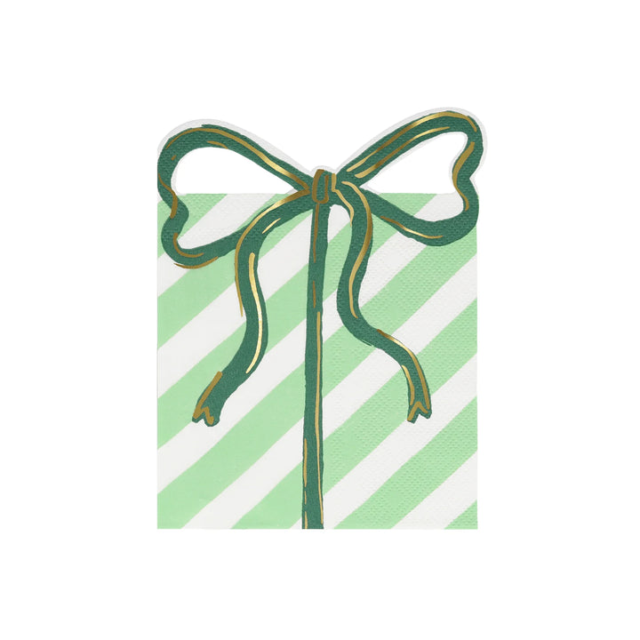 PRESENT WITH BOW NAPKINS Meri Meri Bonjour Fete - Party Supplies