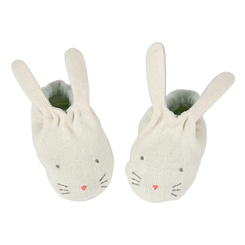 BUNNY BABY BOOTIES Meri Meri Baby MINT Bonjour Fete - Party Supplies