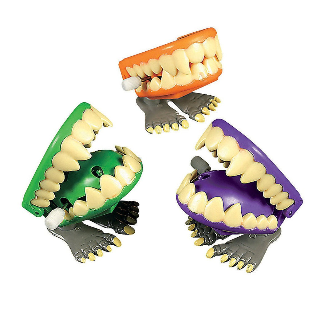 MONSTER WIND-UP CHOMPING TEETH Fun Express Halloween Party Favors Bonjour Fete - Party Supplies