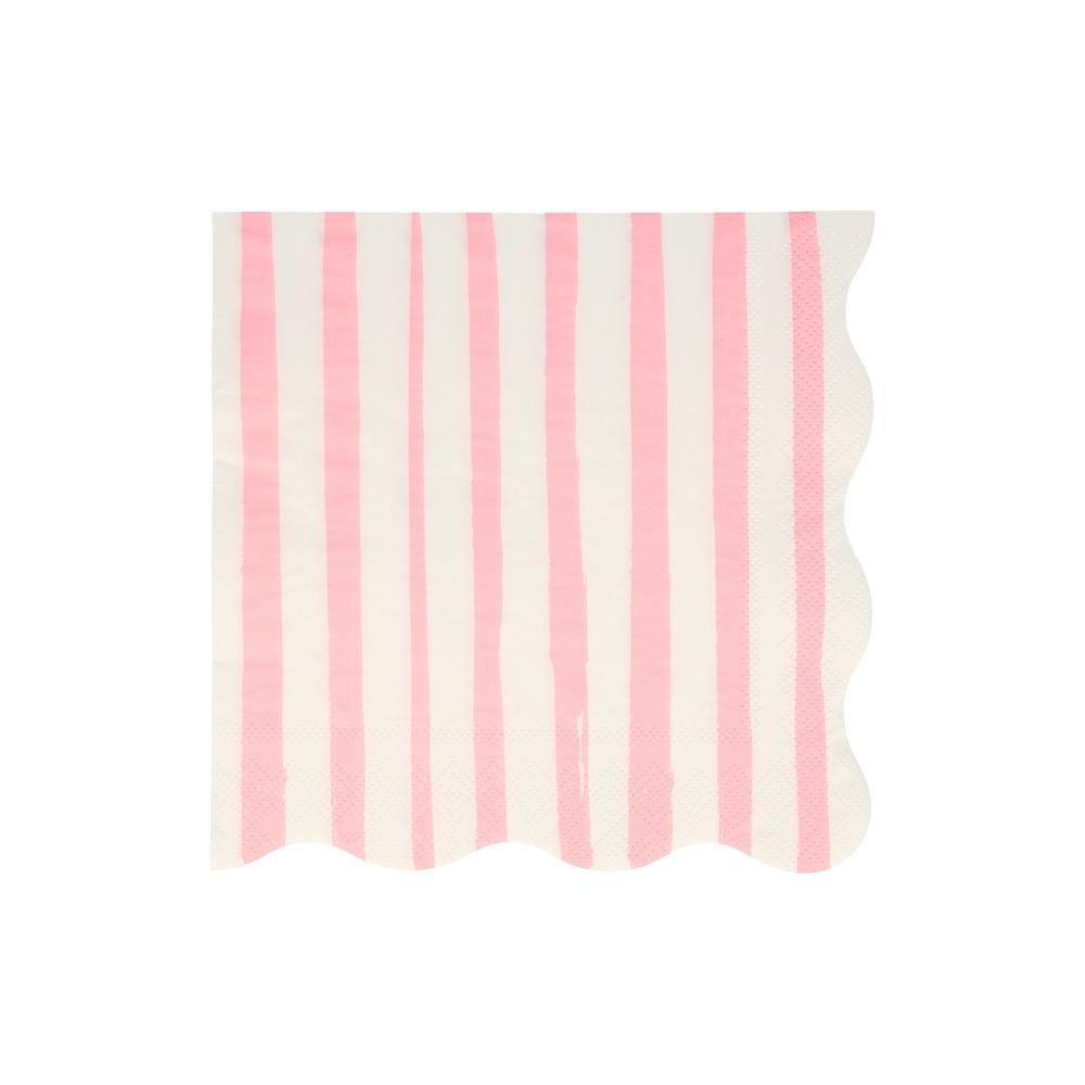 MIXED STRIPE LARGE NAPKINS Meri Meri Napkins Bonjour Fete - Party Supplies