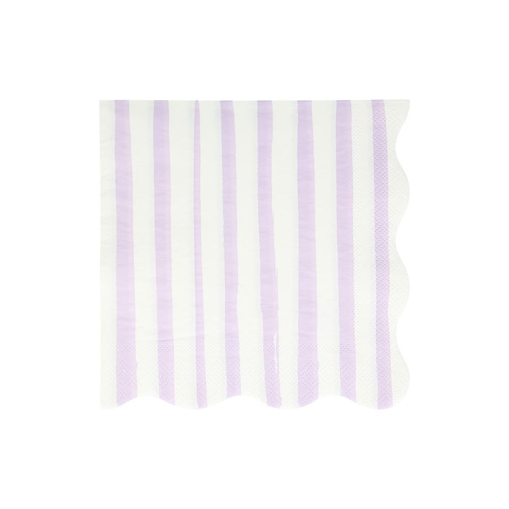 MIXED STRIPE LARGE NAPKINS Meri Meri Napkins Bonjour Fete - Party Supplies