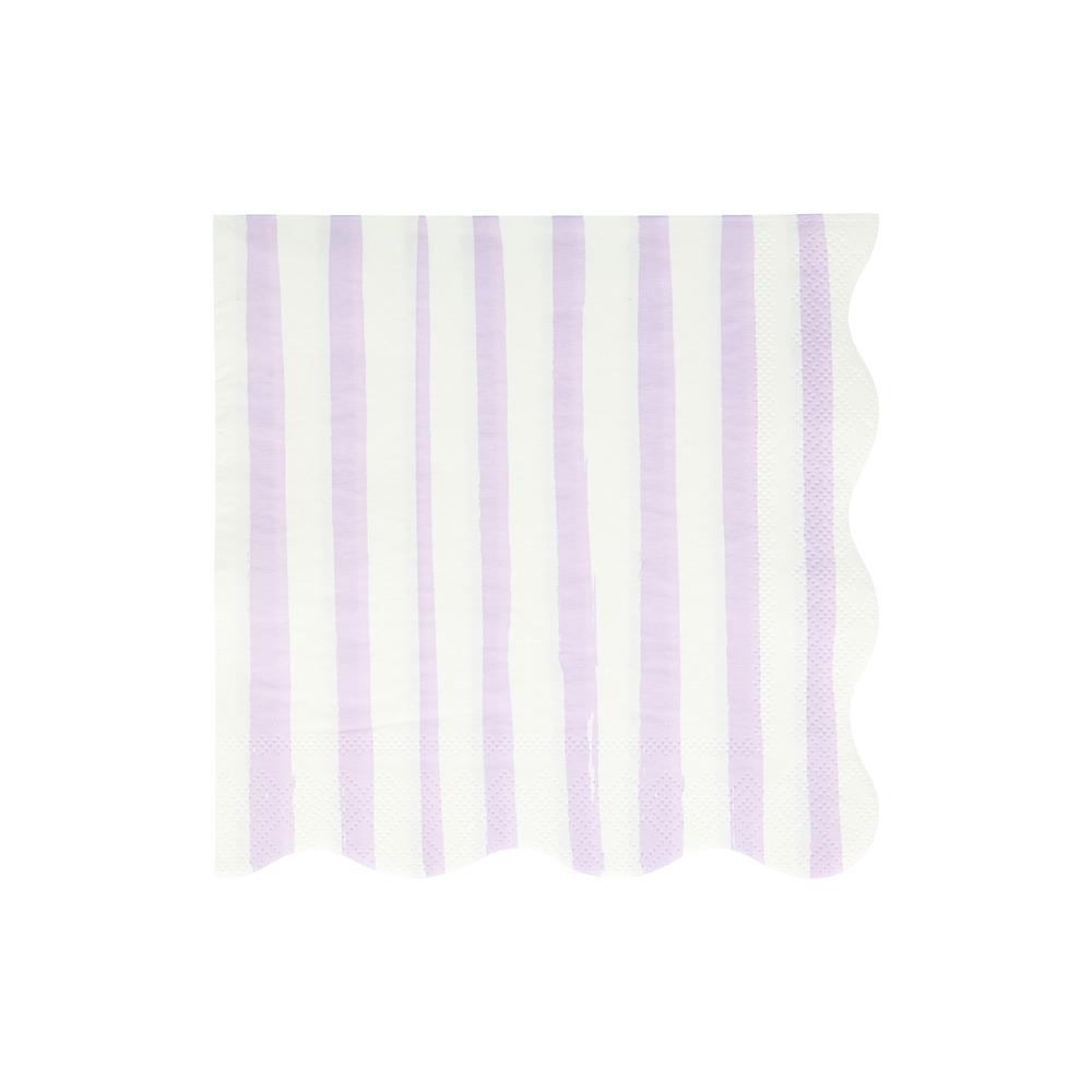 MIXED STRIPE LARGE NAPKINS Meri Meri Napkins Bonjour Fete - Party Supplies