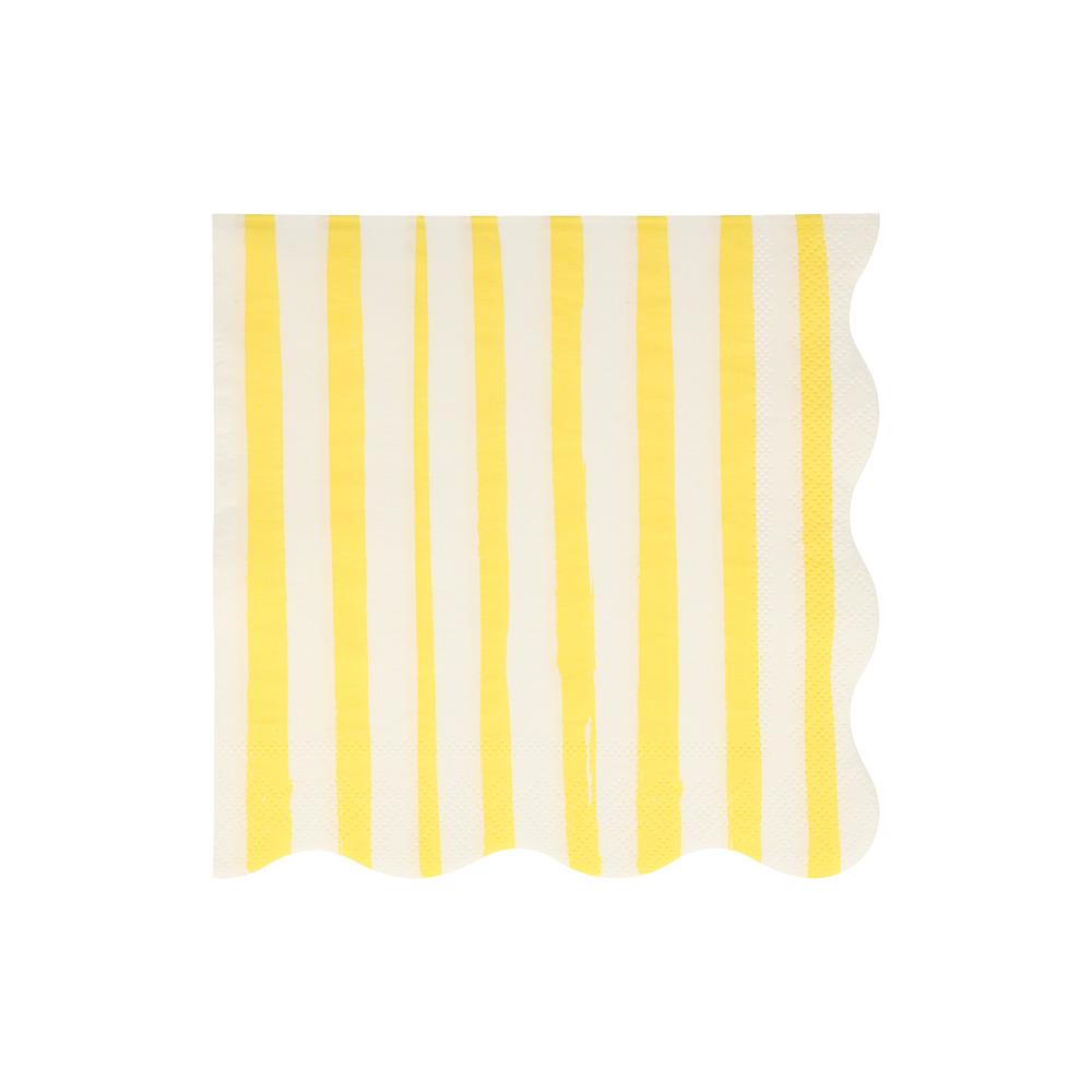 MIXED STRIPE LARGE NAPKINS Meri Meri Napkins Bonjour Fete - Party Supplies