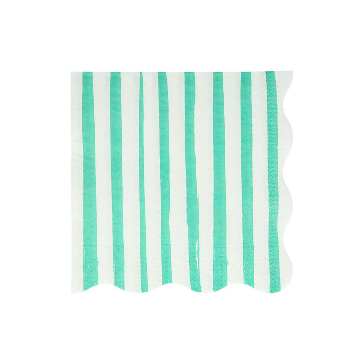 MIXED STRIPE LARGE NAPKINS Meri Meri Napkins Bonjour Fete - Party Supplies