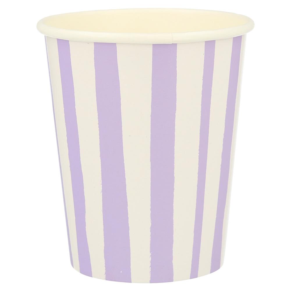 MIXED STRIPE CUPS Meri Meri Cups Bonjour Fete - Party Supplies