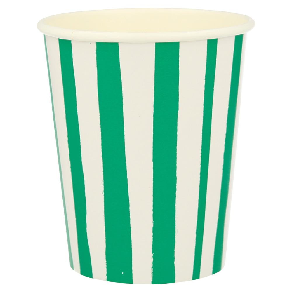 MIXED STRIPE CUPS Meri Meri Cups Bonjour Fete - Party Supplies