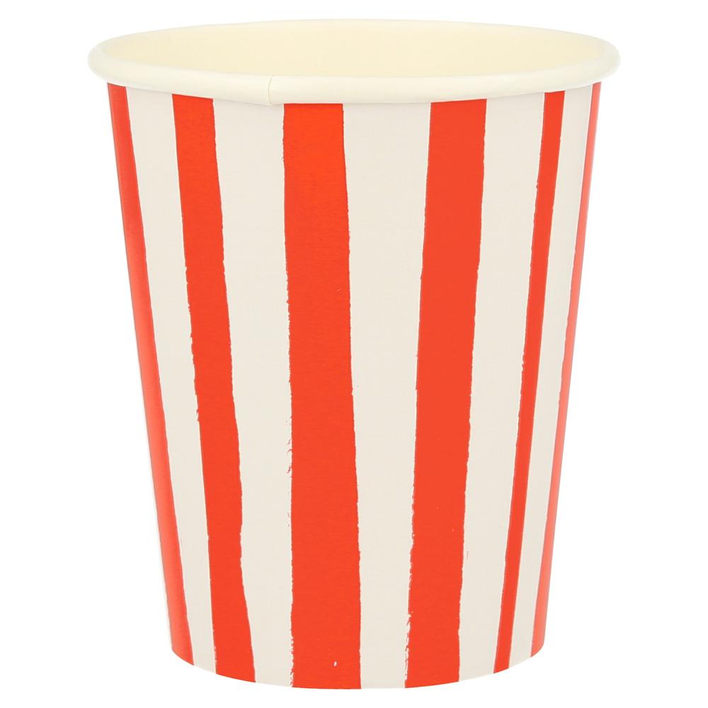 MIXED STRIPE CUPS Meri Meri Cups Bonjour Fete - Party Supplies