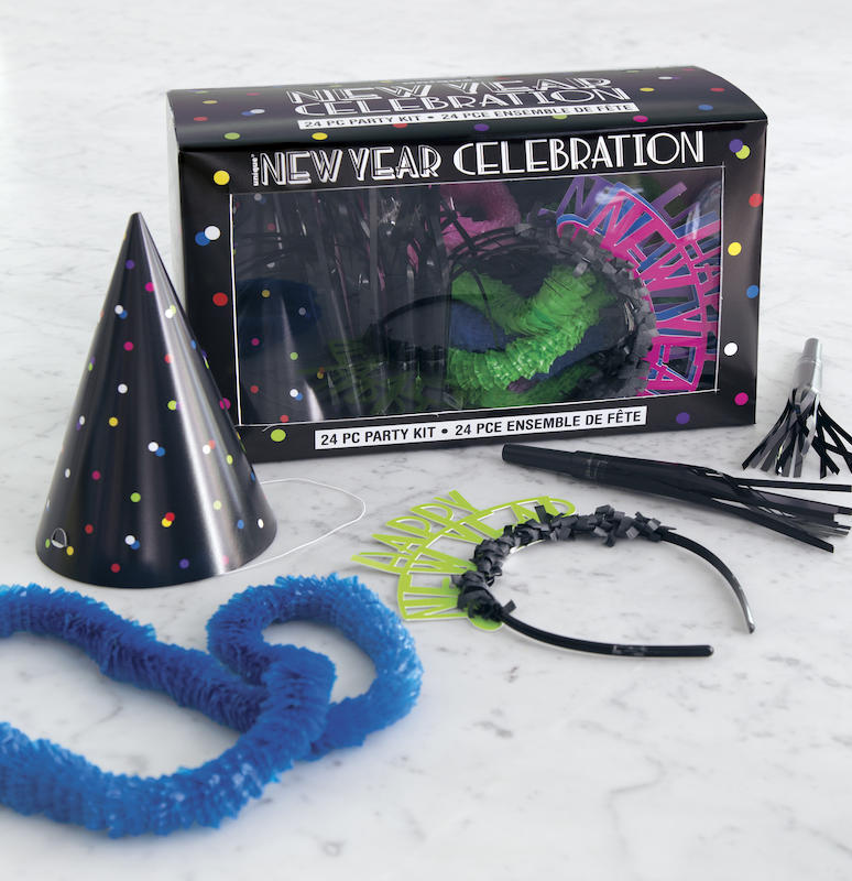 NEON NEW YEAR'S CELEBRATION KIT Unique Bonjour Fete - Party Supplies