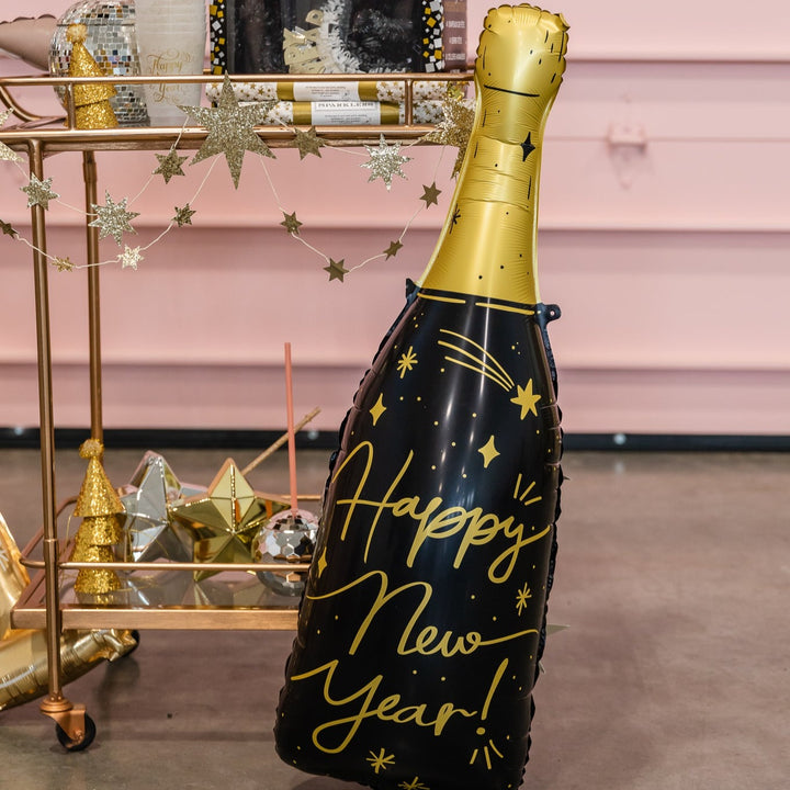 HAPPY NEW YEAR'S CHAMPAGNE BOTTLE BALLOON Party Deco Balloon Bonjour Fete - Party Supplies