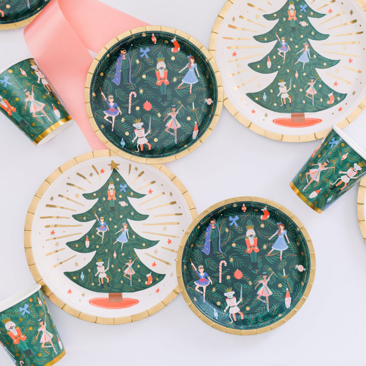 NUTCRACKER PLATES - LARGE Rifle Paper Co. Christmas Tableware Bonjour Fete - Party Supplies