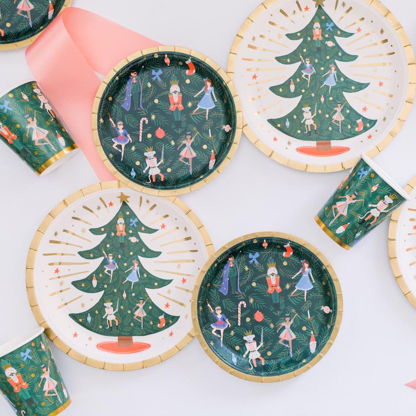 Small Nutcracker Plates Bonjour Fete Party Supplies Christmas Holiday Party Supplies