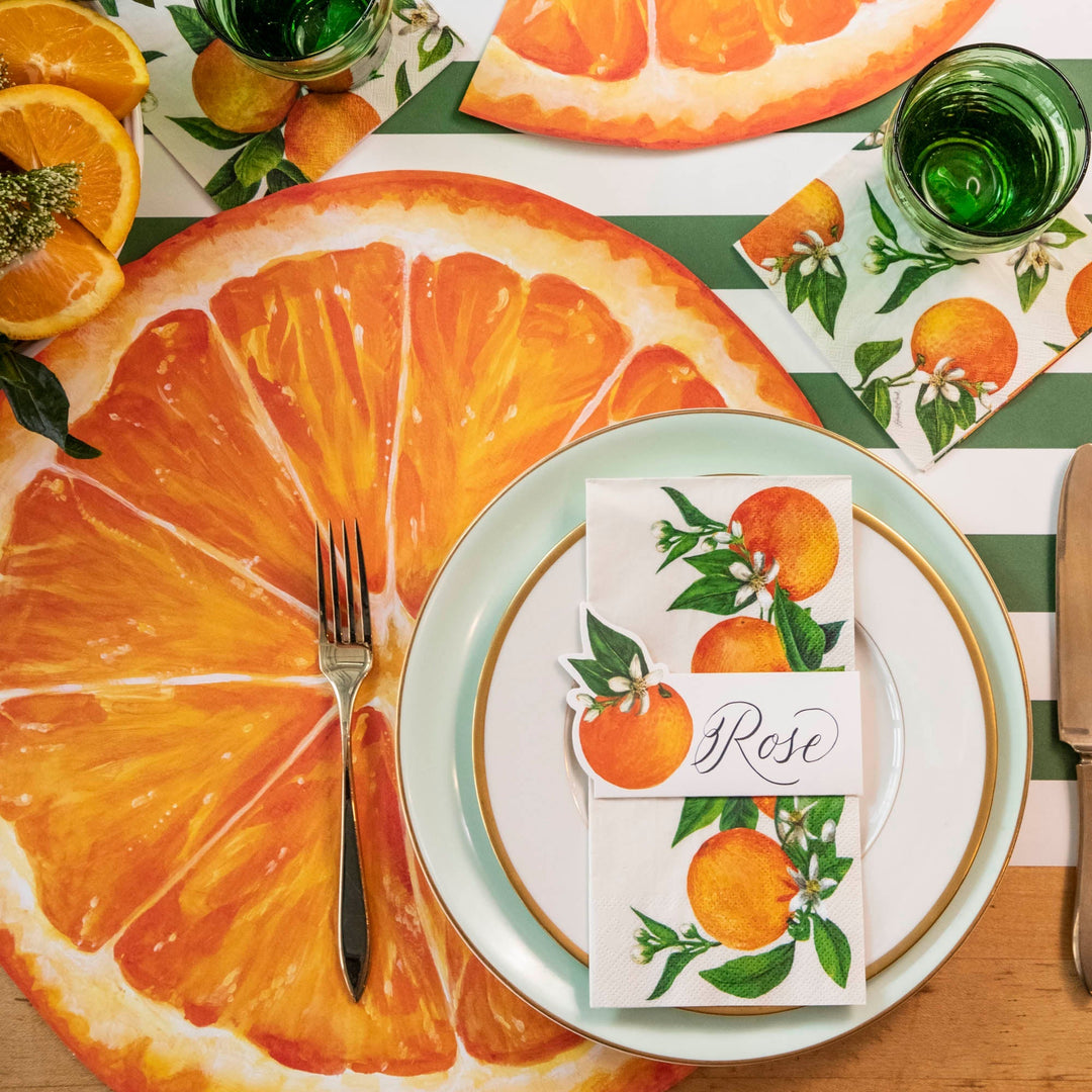 ORANGE SLICE PLACEMATS Hester & Cook Table Covers & Placemats Bonjour Fete - Party Supplies
