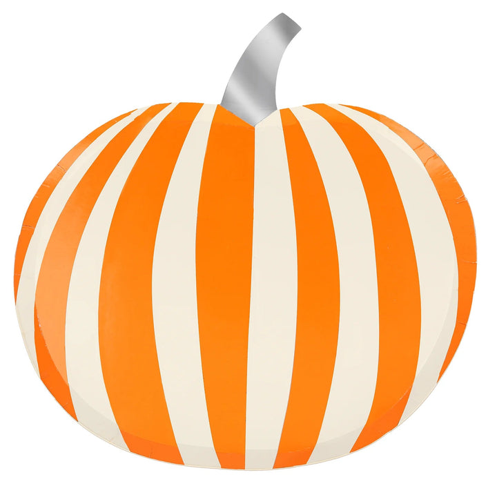 MOD PATTERN PUMPKIN PLATES Meri Meri Bonjour Fete - Party Supplies