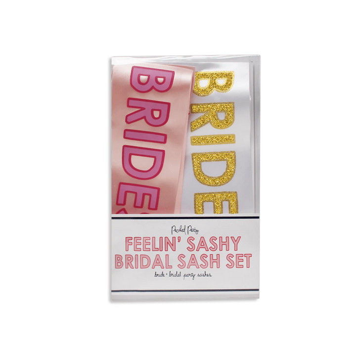 FEELIN' SASHY BRIDAL SET Packed Party Sash Bonjour Fete - Party Supplies
