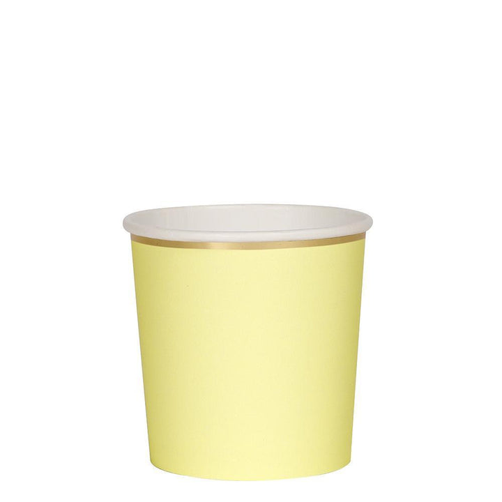 PALE YELLOW CUPS Meri Meri Cups TUMBLER - 9 OZ Bonjour Fete - Party Supplies