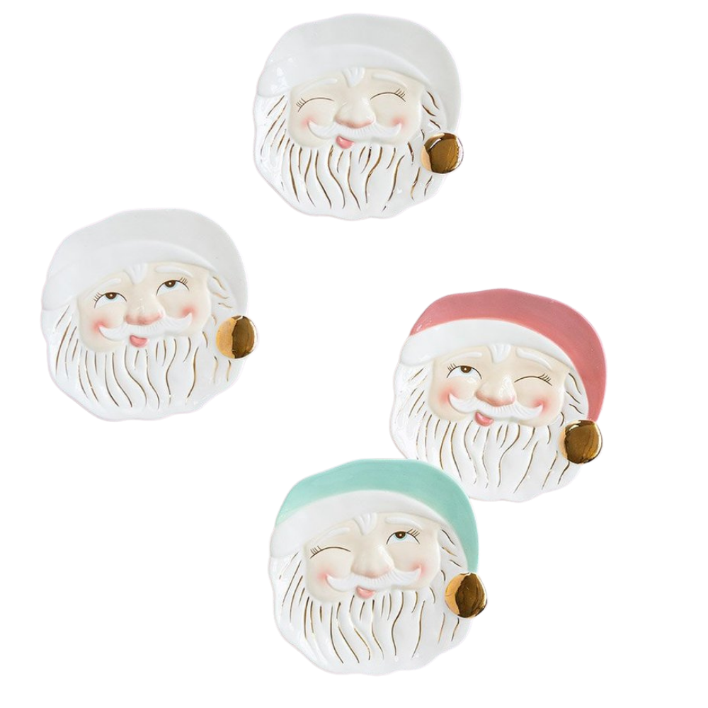 PAPA NOEL SANTA COOKIE PLATE Glitterville Holiday Home & Entertaining Bonjour Fete - Party Supplies
