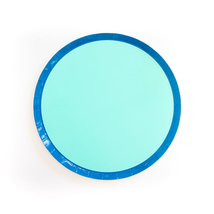 NAVY & BLUE COLOR BLOCKED SMALL PLATES Kailo Chic Plates Bonjour Fete - Party Supplies
