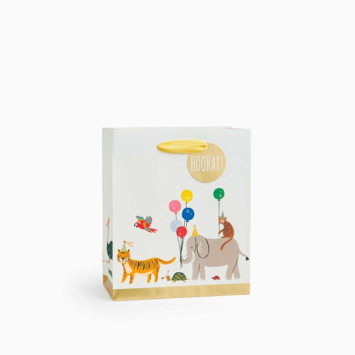 PARTY ANIMALS GIFT BAG BY RIFLE PAPER CO. Rifle Paper Co. Gift Bag MEDIUM - 9.5" L × 8" W Bonjour Fete - Party Supplies