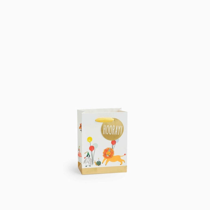 PARTY ANIMALS GIFT BAG BY RIFLE PAPER CO. Rifle Paper Co. Gift Bag SMALL - 6" L × 4.5" W Bonjour Fete - Party Supplies