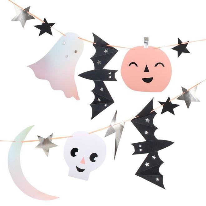 PASTEL HALLOWEEN GARLAND Meri Meri Halloween Decor Bonjour Fete - Party Supplies