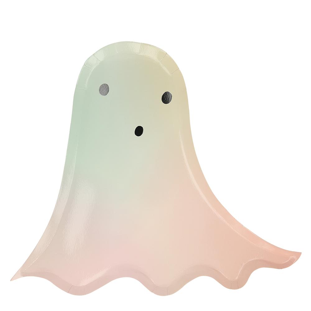 HALLOWEEN GHOST PASTEL PLATES Meri Meri Halloween Tableware Bonjour Fete - Pastel Halloween Party Supplies
