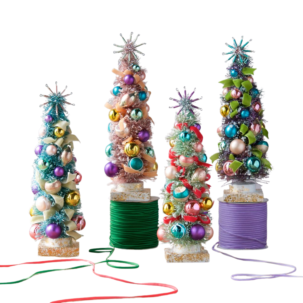 PASTEL VINTAGE BAUBLE TREE BY GLITTERVILLE Glitterville Decorative Trees Bonjour Fete - Party Supplies