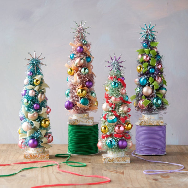 PASTEL VINTAGE BAUBLE TREE BY GLITTERVILLE One Hundred 80 Degrees Decorative Trees Bonjour Fete - Party Supplies