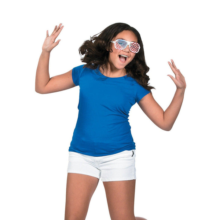 PATRIOTIC SHUTTER GLASSES Fun Express SUNGLASSES Bonjour Fete - Party Supplies