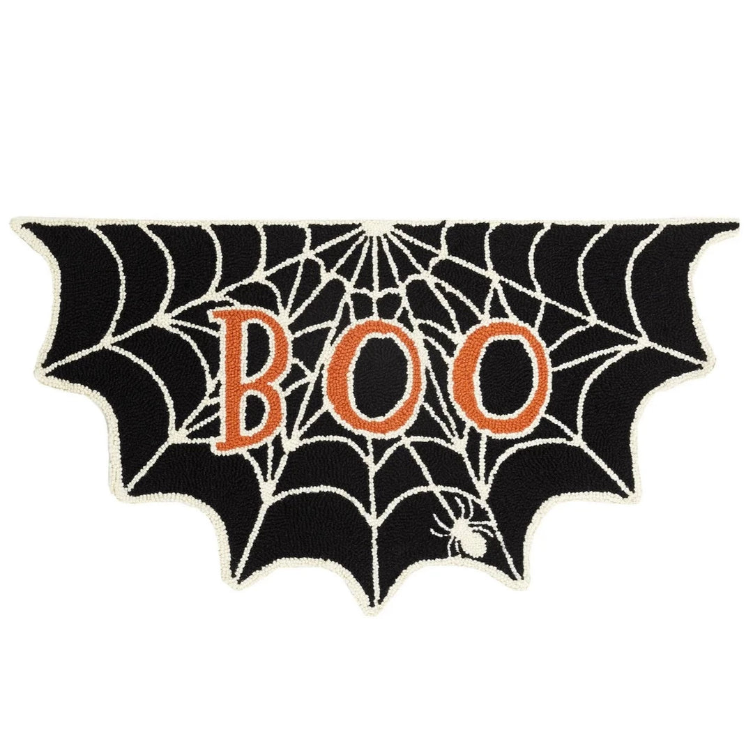 BOO SPIDERWEB HOOK RUG Peking Handicraft Halloween Home Decor Bonjour Fete - Party Supplies