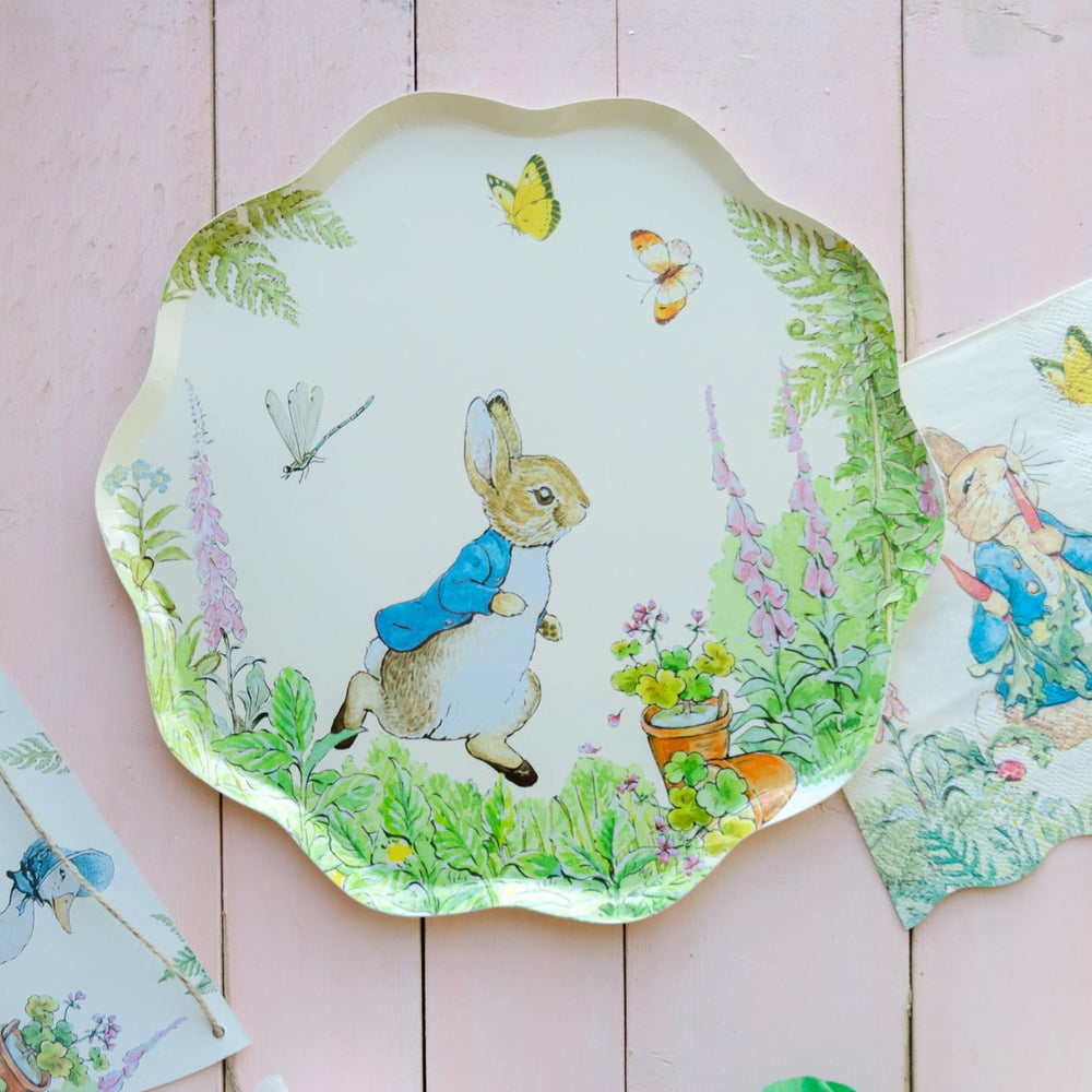 PETER RABBIT IN THE GARDEN DINNER PLATES Meri Meri Plates Bonjour Fete - Party Supplies