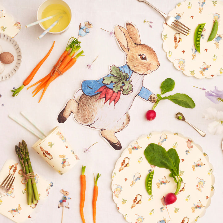 PETER RABBIT DIE CUT PLATES Meri Meri Plates Bonjour Fete - Party Supplies