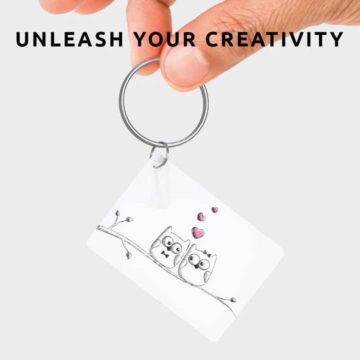 DRAWING SHRINK KEYRING BY PIKKII Pikkii Keychain Bonjour Fete - Party Supplies