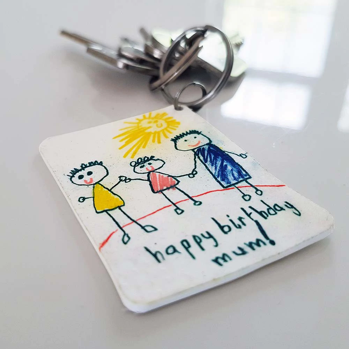 DRAWING SHRINK KEYRING BY PIKKII Pikkii Keychain Bonjour Fete - Party Supplies