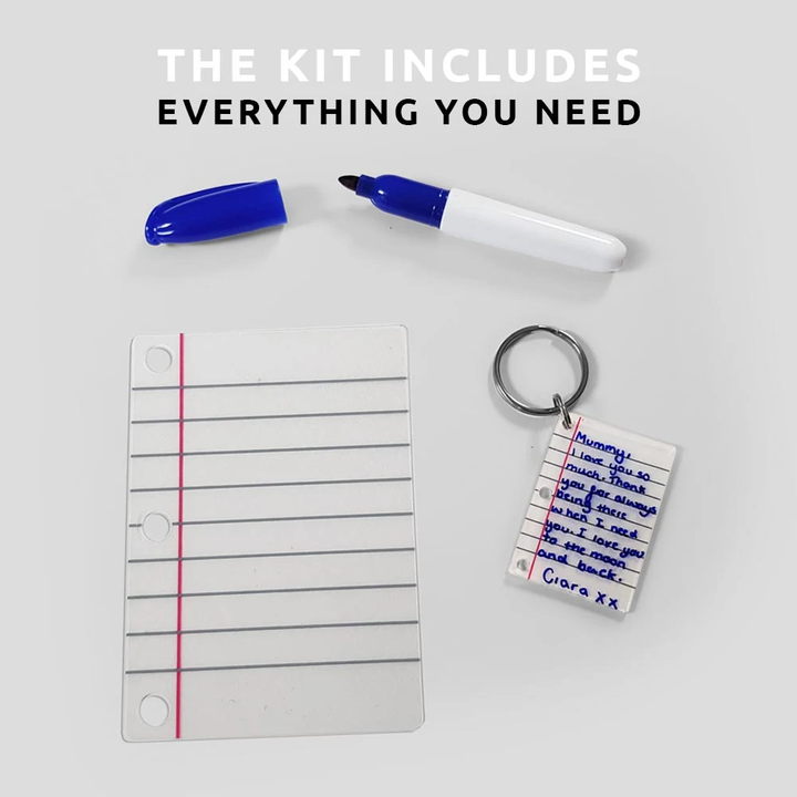 LITTLE LETTER SHRINK KEYRING KIT Pikkii Keychain Bonjour Fete - Party Supplies