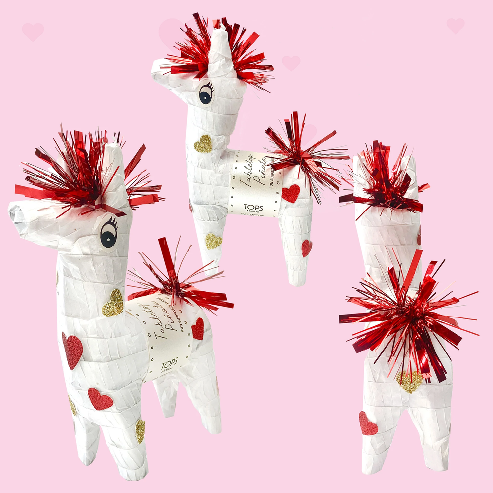 MINI TABLETOP LOVE LLAMA PINATA TOPS MALIBU Mini Pinatas Bonjour Fete - Party Supplies