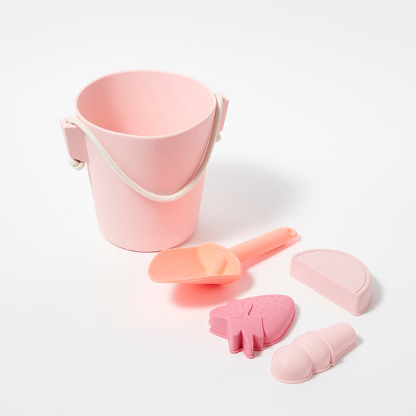 PINK SILICONE BUCKET & SPADE SET BY SUNNYLIFE Sunnylife Pool & Beach Bonjour Fete - Party Supplies