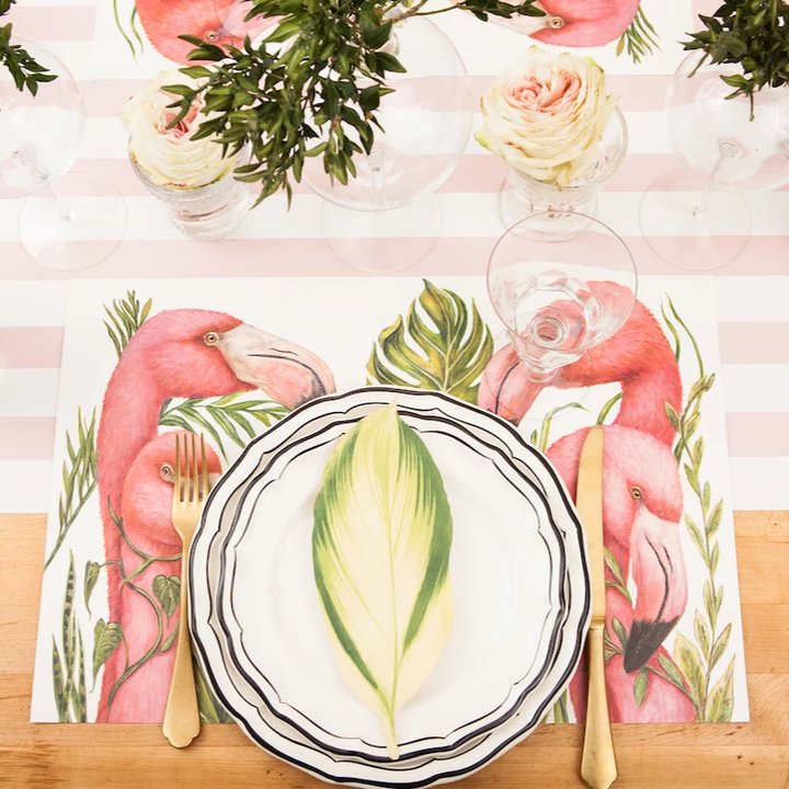 Classic Pink Stripe Table Runner Bonjour Fete Party Supplies Table Runners & Placemats