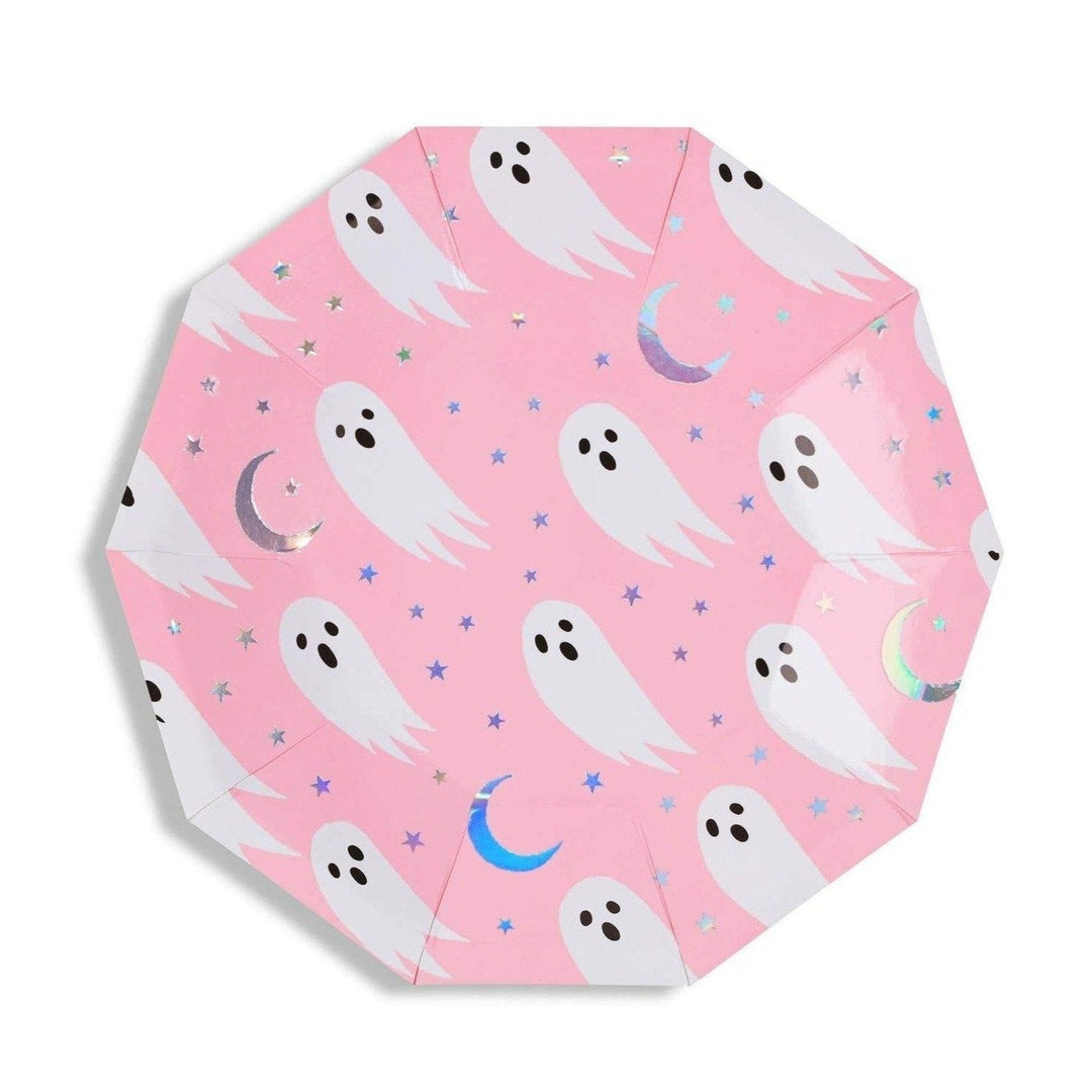 GHOST SMALL PINK SPOOKED PLATES Daydream Society Halloween Tableware Bonjour Fete - Party Supplies