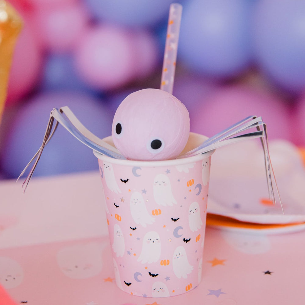 PINK GHOST PARTY CUPS My Mind’s Eye Halloween Party Supplies Bonjour Fete - Pastel Halloween Party Supplies
