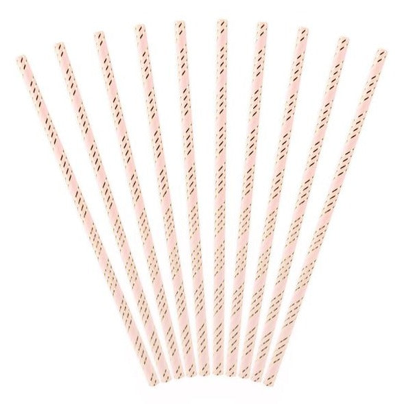 PAPER STRAWS - LIGHT PINK Party Deco STRAWS Bonjour Fete - Party Supplies